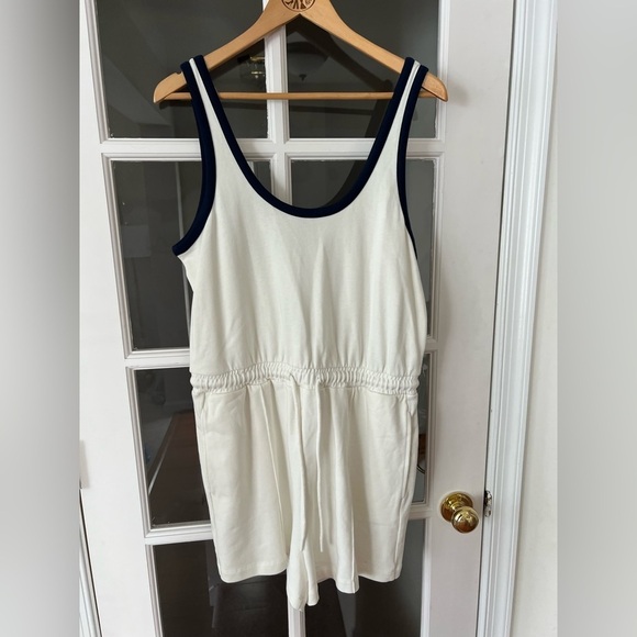Sweaty Betty After Class Tie Waist Romper - Size 10 - lily white color - NWT - Picture 2 of 8